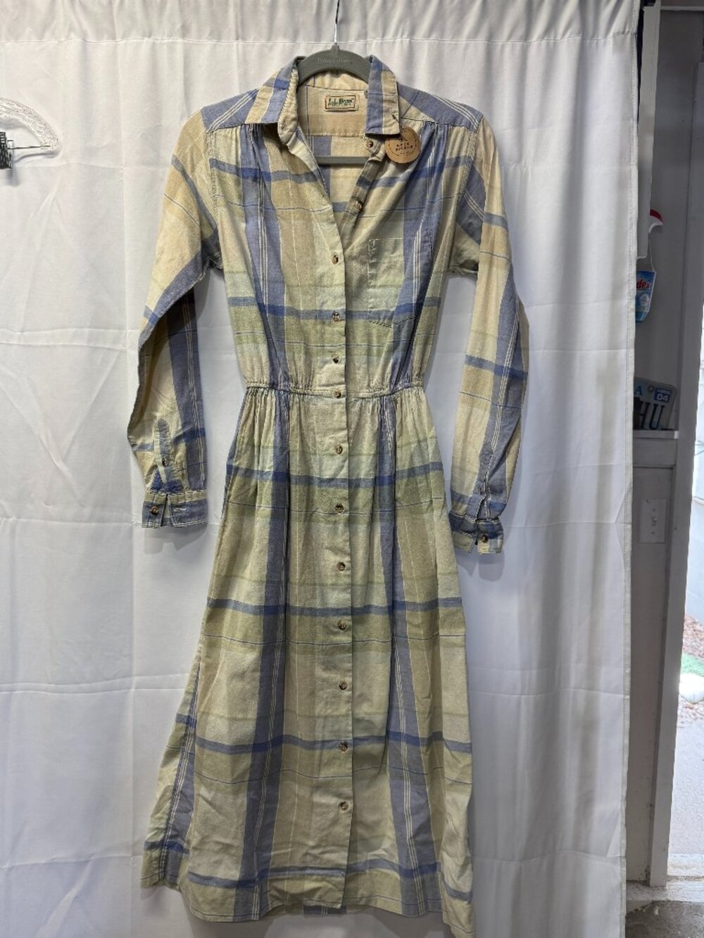 Vintage LL Bean Plaid Dress - Size 8